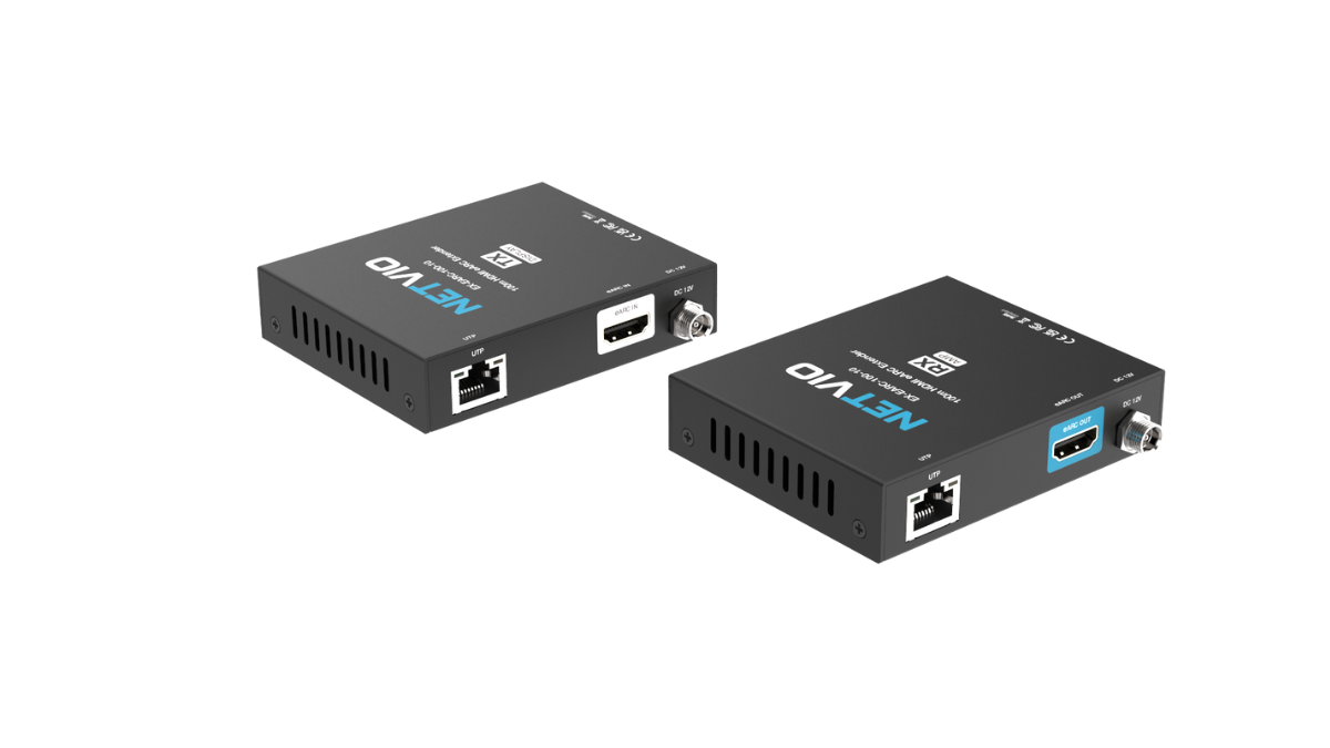 Netvio 100m Enhanced ARC Uncompressed 37Mbps Audio Extender over Cat 6/6a/7 Cable – NET-EX-EARC-100-10