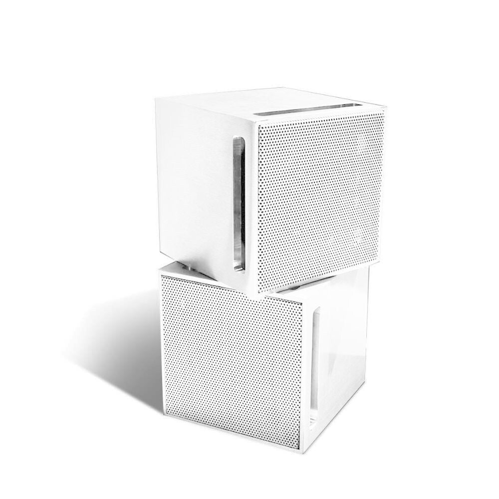 James 2 Way 6" Full Range Cube Bookshelf Speaker, With Gloss Black, Gloss White and Custom Colour Options: EACH 4
