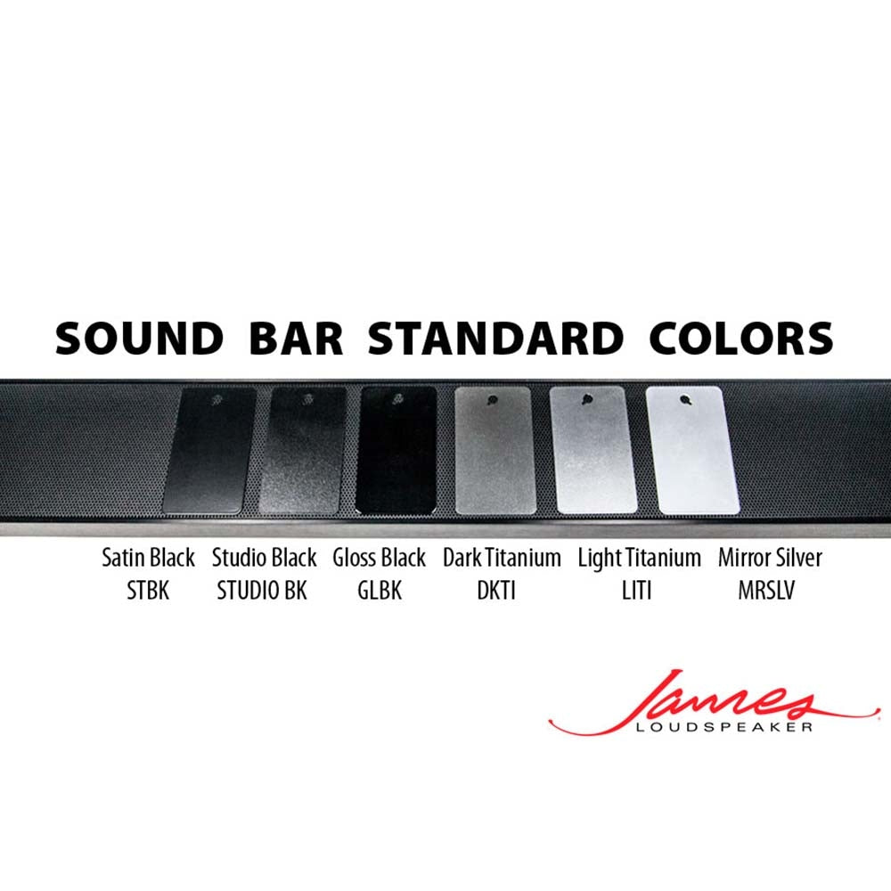 James SPL3-LCR 3" Fixed Width Soundbar For 55" TVs, Indoor and Outdoor Use, Satin Black: EACH 5