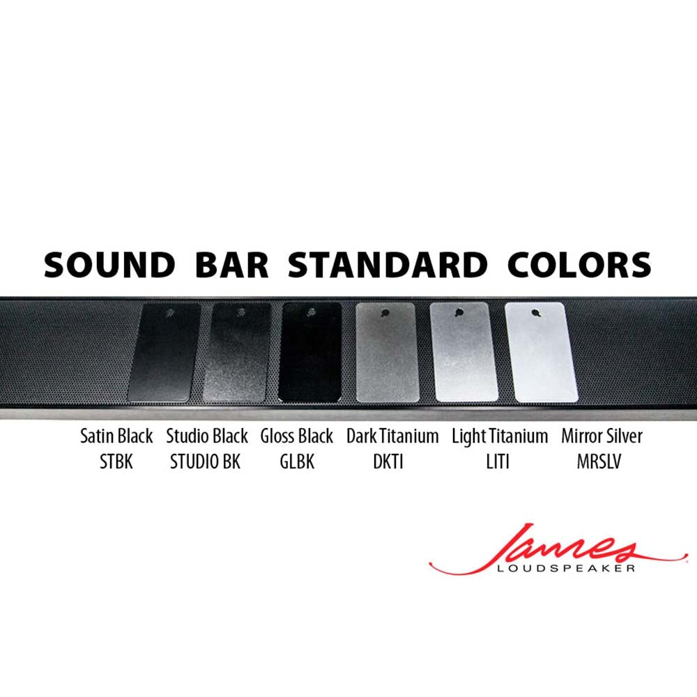 James SPL3-LCR 3" LCR Fixed Width Soundbar For 75" TVs, Indoor and Outdoor Use, Satin Black: EACH 5