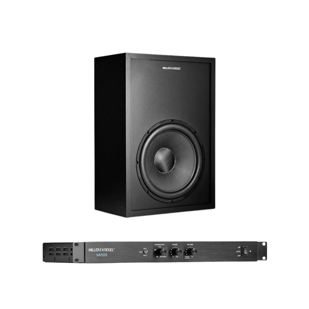 M&K Sound C15S 15" Subwoofer and VA500 Blue Edition Subwoofer Amplifier, Black: SET 1