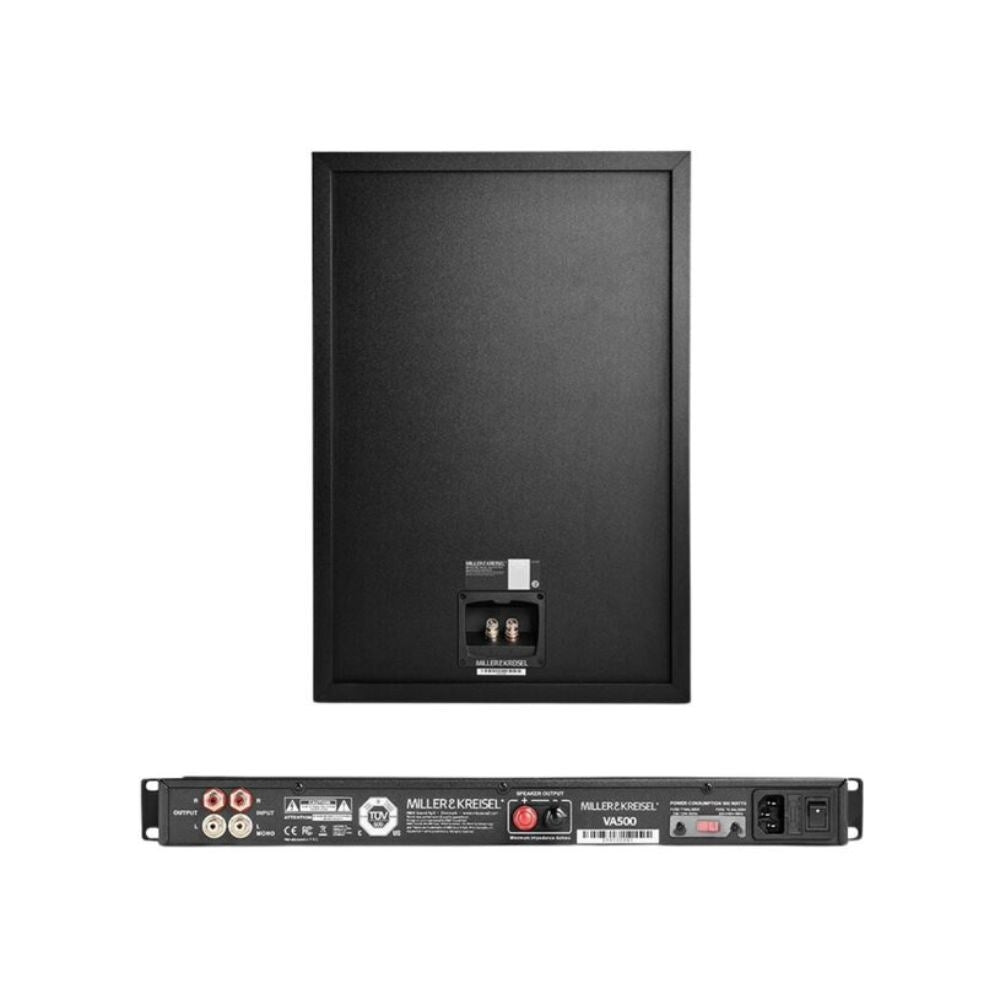 M&K Sound C15S 15" Subwoofer and VA500 Blue Edition Subwoofer Amplifier, Black: SET 2