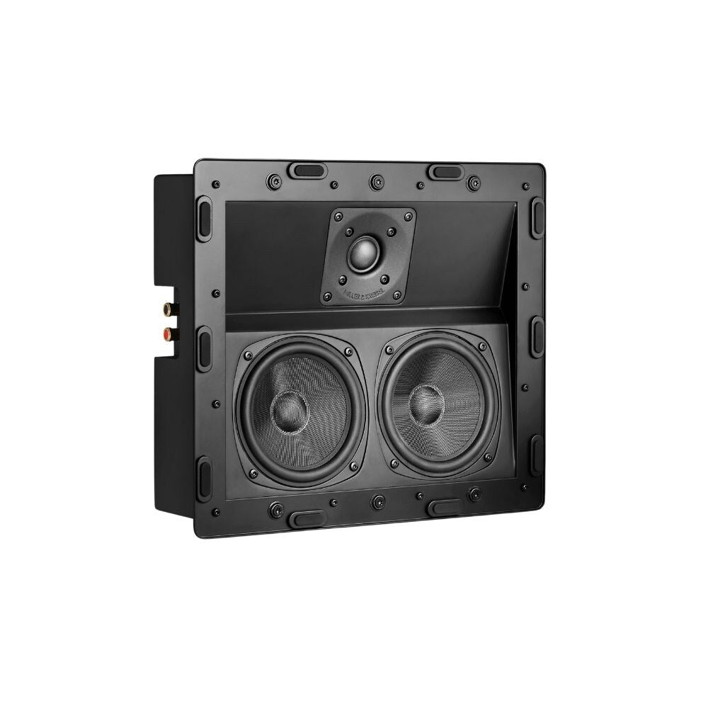M&K Sound IW150A In Wall or In Ceiling Speaker, Satin Black With White Grille: EACH 1