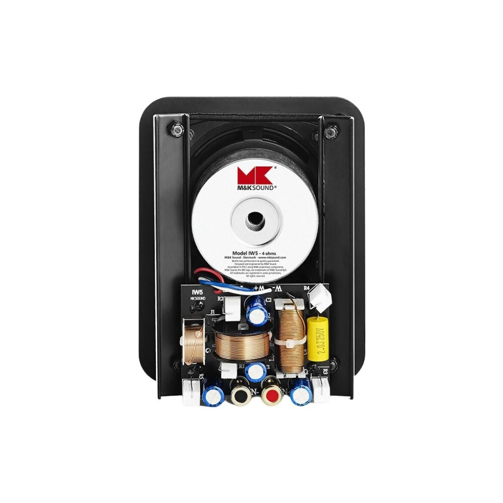 M&K Sound IW5 In Ceiling or In Wall Speakers, Black With White Grille: EACH 1