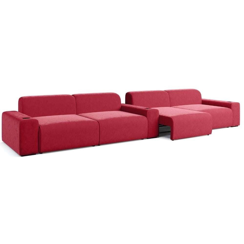 Moovia Budapest Essentials 2 or 4 Seat Cinema Sofa with Middle Arm in Dekoma Sorono Velvet 103