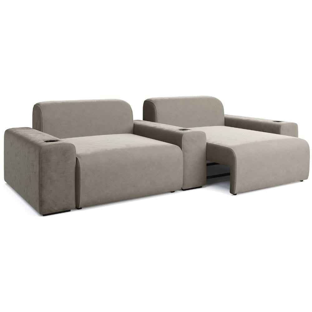 Moovia Budapest Essentials 2 or 4 Seat Cinema Sofa with Middle Arm in Dekoma Sorono Velvet 107