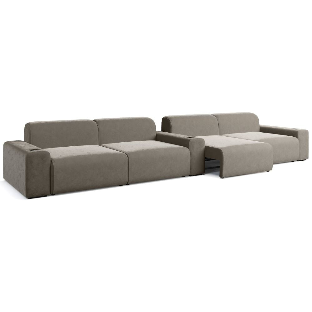 Moovia Budapest Essentials 2 or 4 Seat Cinema Sofa with Middle Arm in Dekoma Sorono Velvet 110