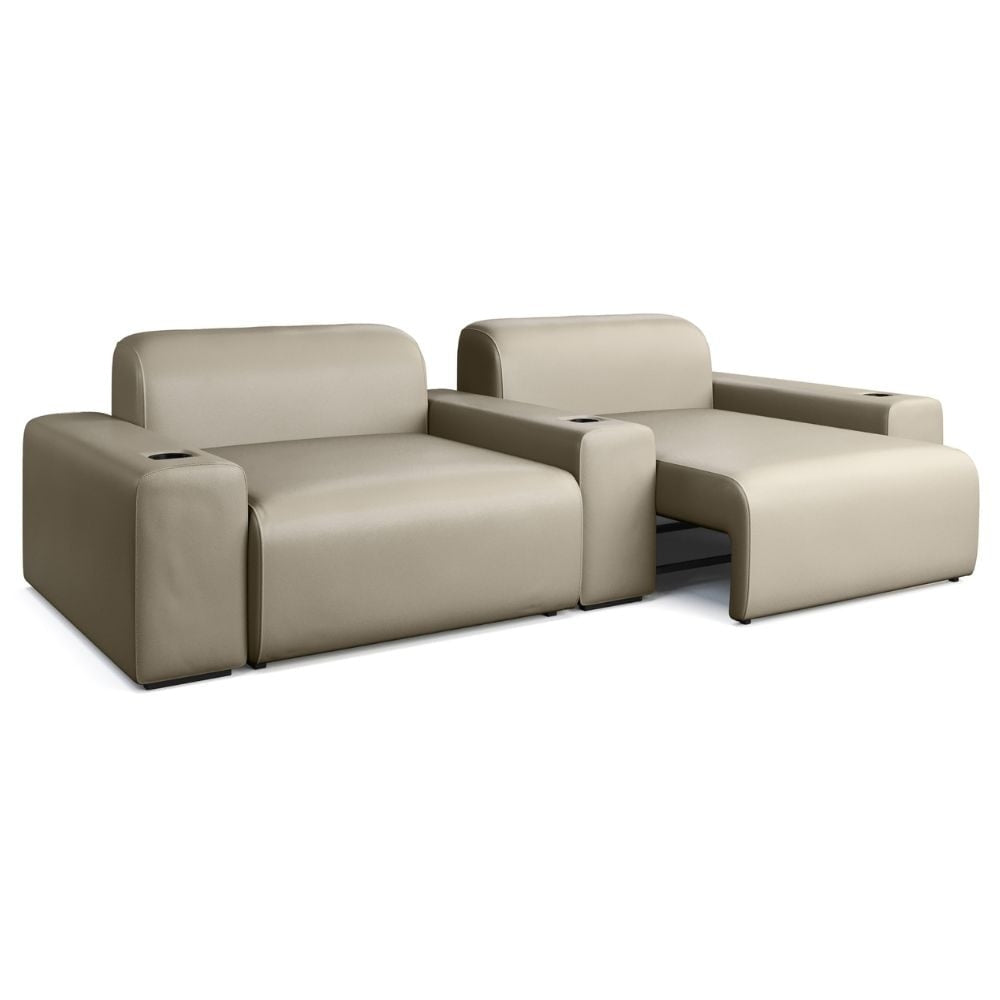 Moovia Budapest Essentials 2 or 4 Seat Cinema Sofa with Middle Arm in Dekoma Sorono Velvet 24