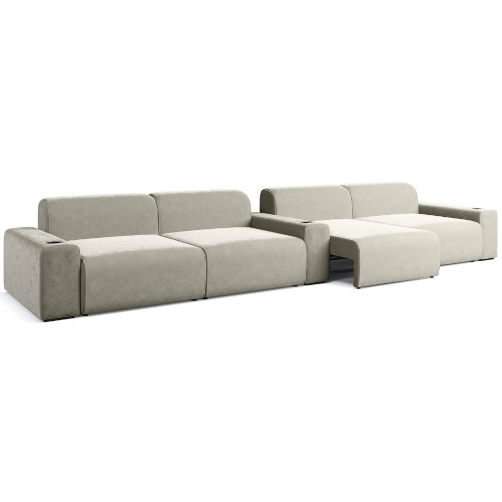Moovia Budapest Essentials 2 or 4 Seat Cinema Sofa with Middle Arm in Dekoma Sorono Velvet 3
