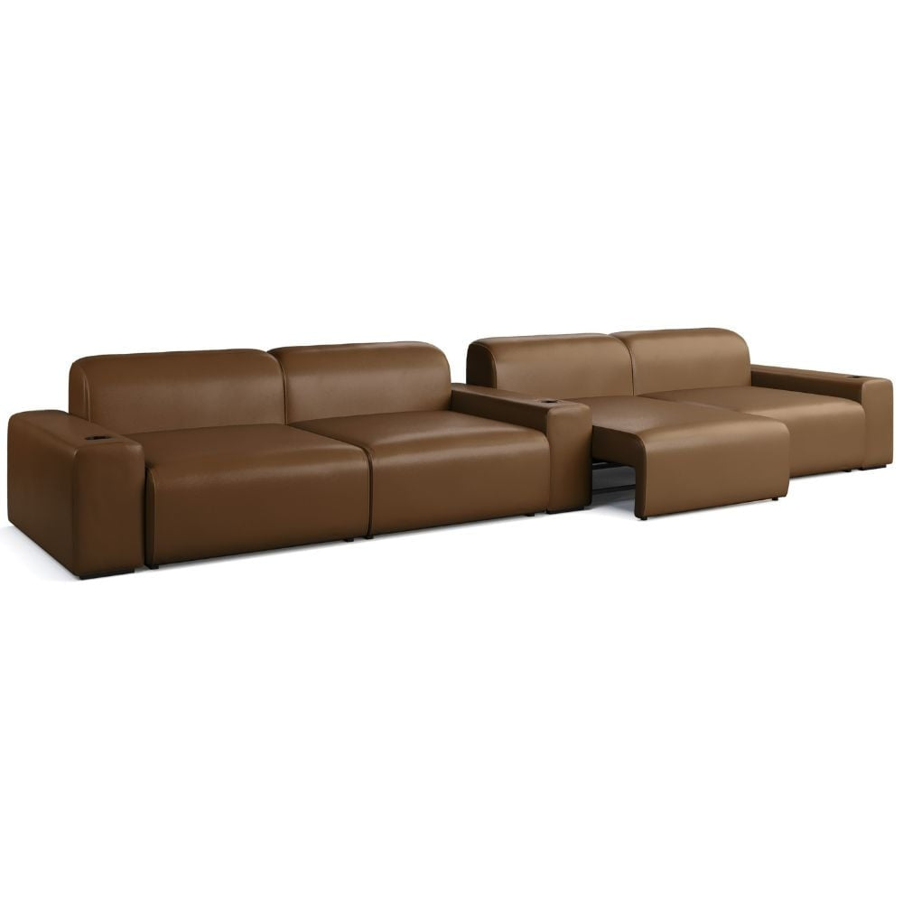 Moovia Budapest Essentials 2 or 4 Seat Cinema Sofa with Middle Arm in Dekoma Sorono Velvet 44