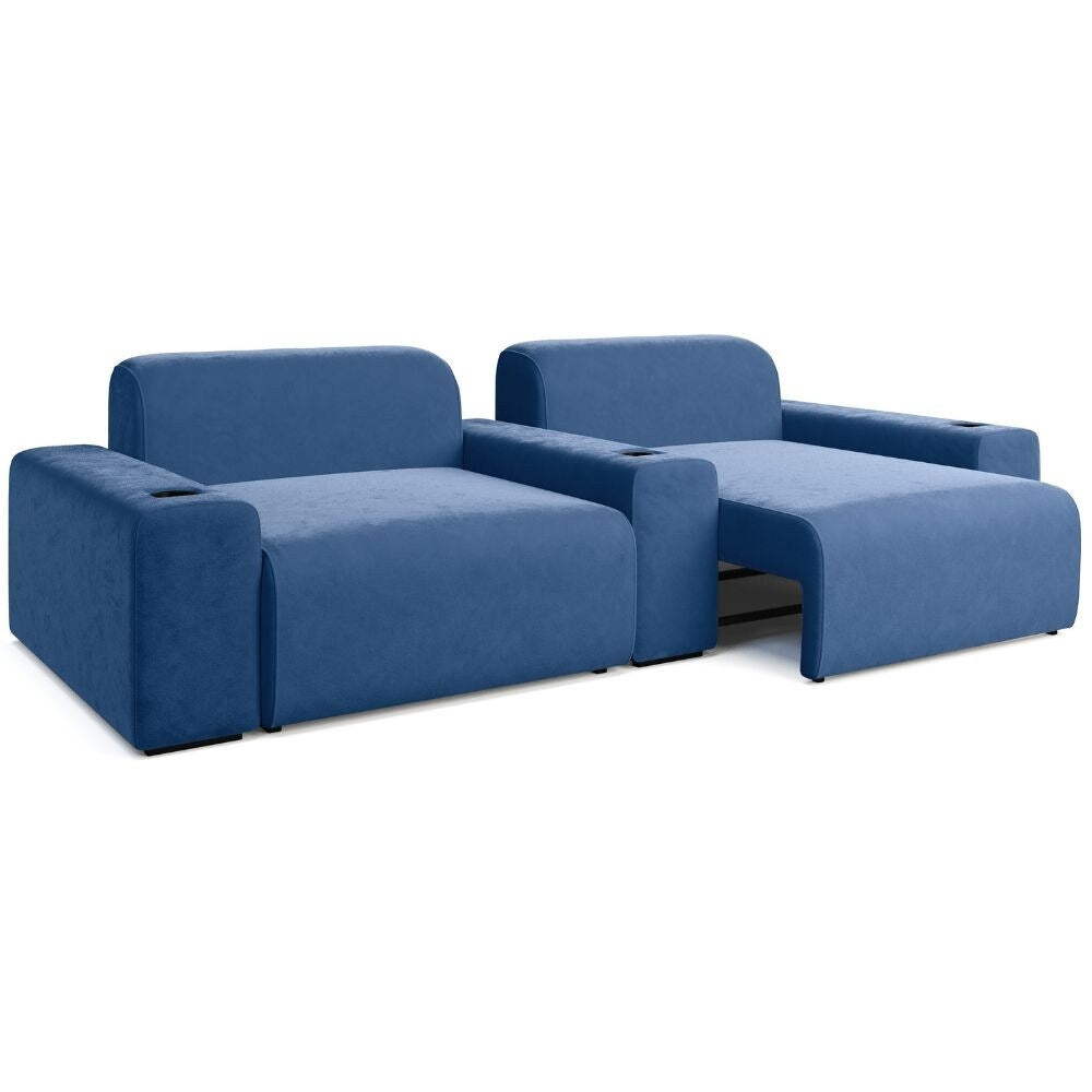 Moovia Budapest Essentials 2 or 4 Seat Cinema Sofa with Middle Arm in Dekoma Sorono Velvet 46