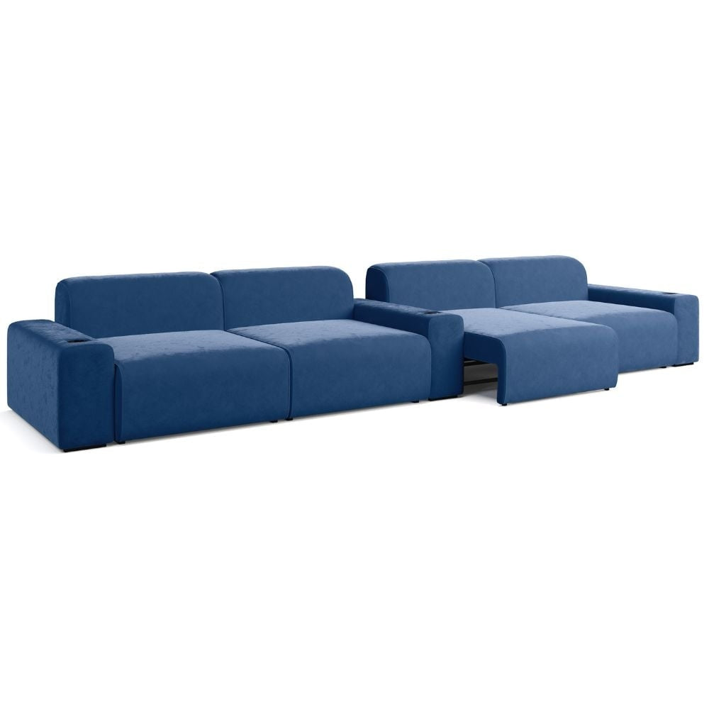 Moovia Budapest Essentials 2 or 4 Seat Cinema Sofa with Middle Arm in Dekoma Sorono Velvet 49