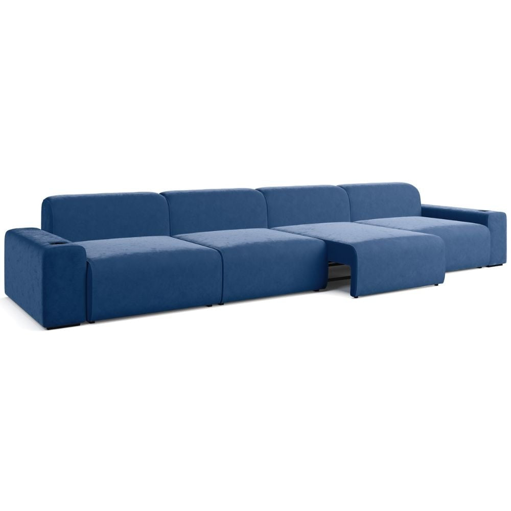 Moovia Budapest Essentials 2 or 4 Seat Cinema Sofa with Middle Arm in Dekoma Sorono Velvet 50