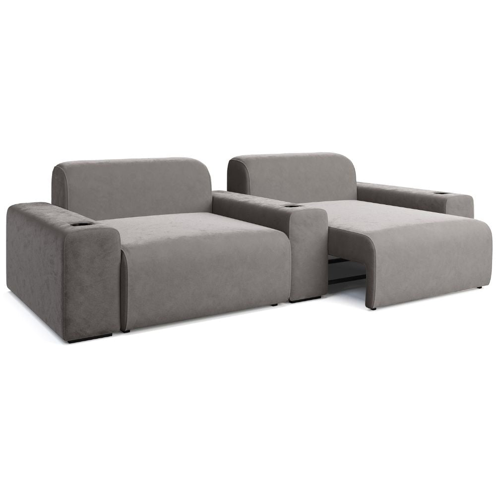 Moovia Budapest Essentials 2 or 4 Seat Cinema Sofa with Middle Arm in Dekoma Sorono Velvet 51