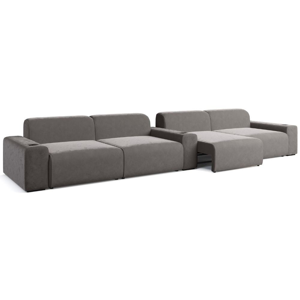 Moovia Budapest Essentials 2 or 4 Seat Cinema Sofa with Middle Arm in Dekoma Sorono Velvet 53