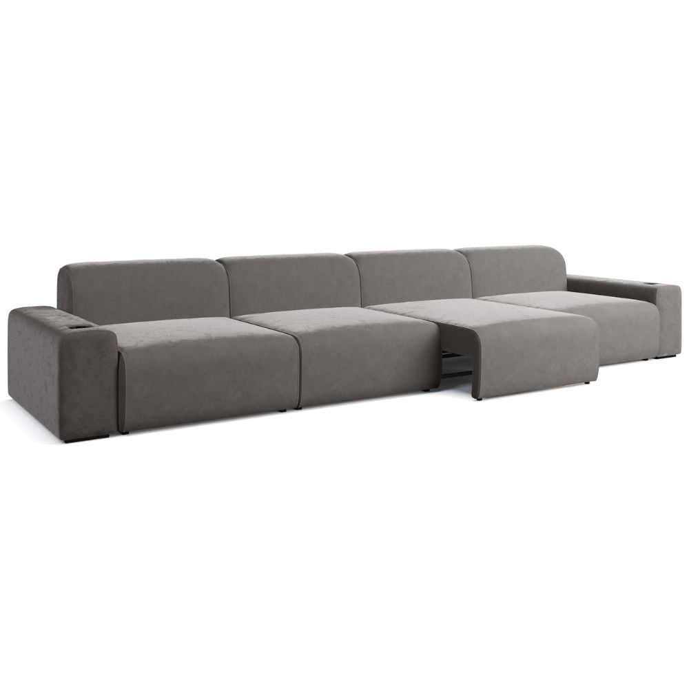 Moovia Budapest Essentials 2 or 4 Seat Cinema Sofa with Middle Arm in Dekoma Sorono Velvet 54