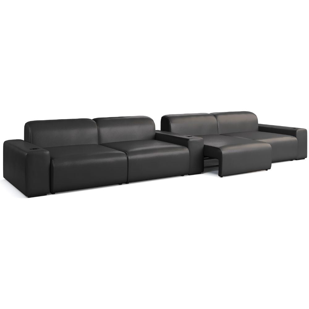 Moovia Budapest Essentials 2 or 4 Seat Cinema Sofa with Middle Arm in Dekoma Sorono Velvet 61