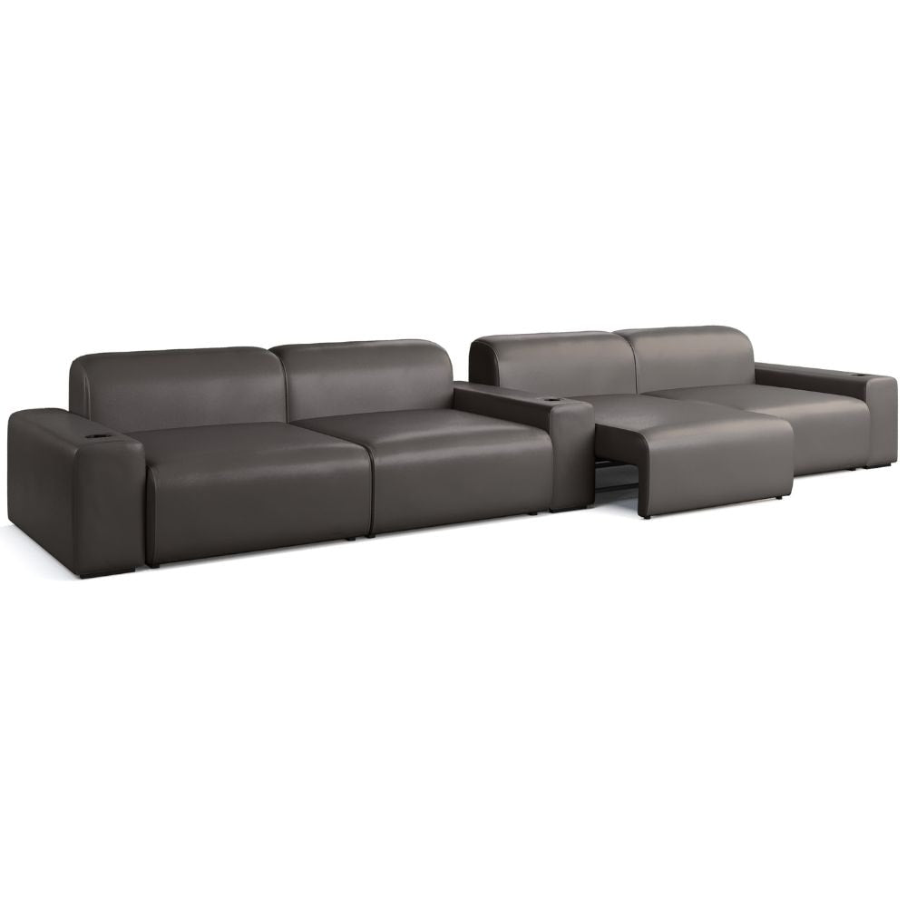 Moovia Budapest Essentials 2 or 4 Seat Cinema Sofa with Middle Arm in Dekoma Sorono Velvet 67