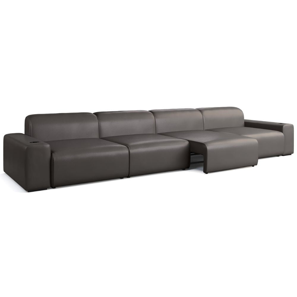 Moovia Budapest Essentials 2 or 4 Seat Cinema Sofa with Middle Arm in Dekoma Sorono Velvet 68