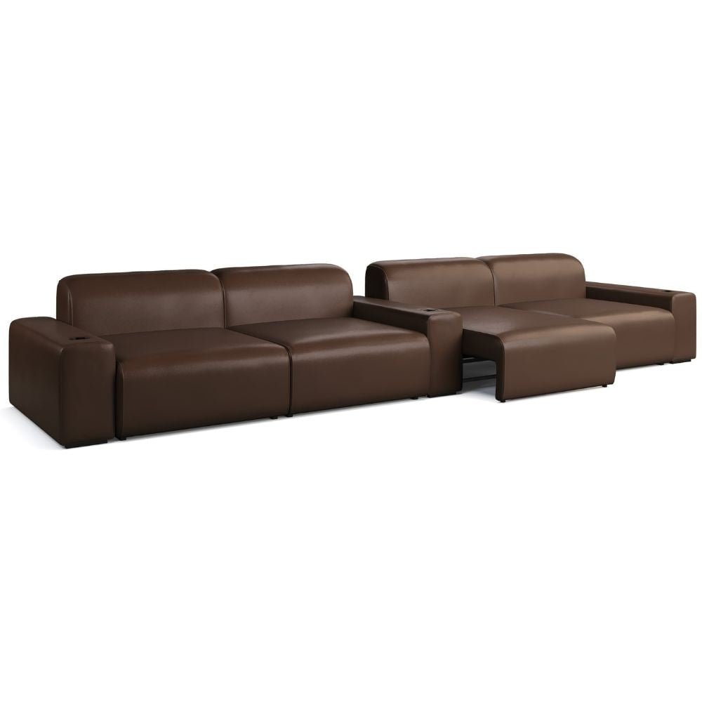 Moovia Budapest Essentials 2 or 4 Seat Cinema Sofa with Middle Arm in Dekoma Sorono Velvet 79
