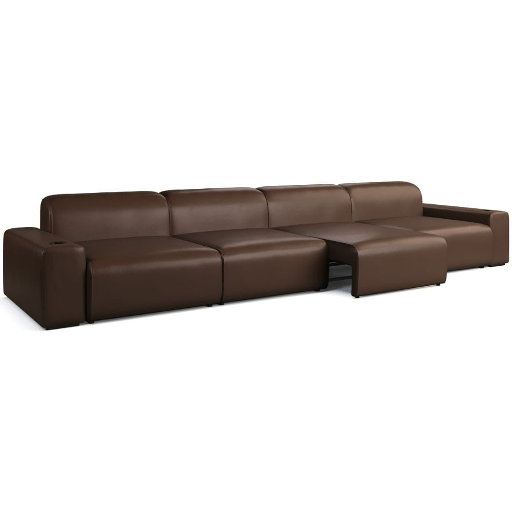 Moovia Budapest Essentials 2 or 4 Seat Cinema Sofa with Middle Arm in Dekoma Sorono Velvet 80