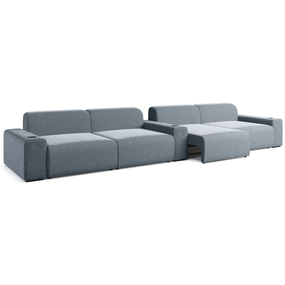 Moovia Budapest Essentials 2 or 4 Seat Cinema Sofa with Middle Arm in Dekoma Sorono Velvet 83