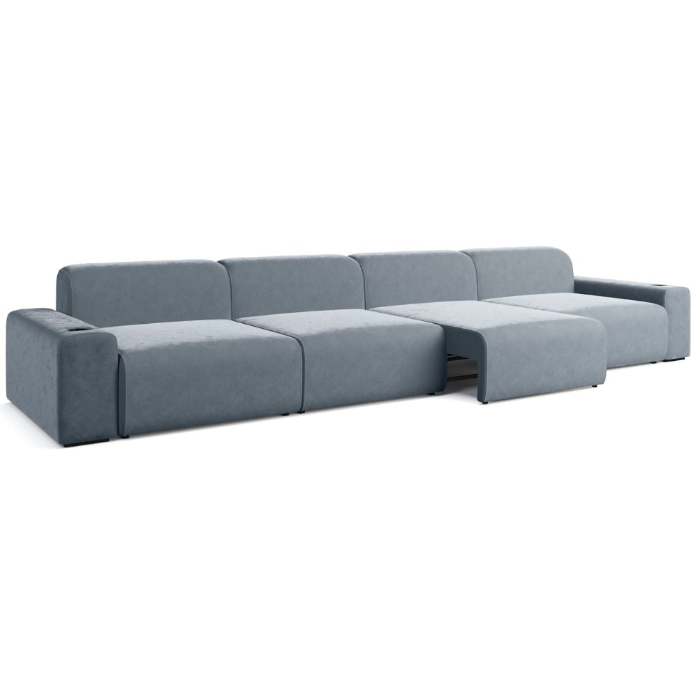 Moovia Budapest Essentials 2 or 4 Seat Cinema Sofa with Middle Arm in Dekoma Sorono Velvet 84