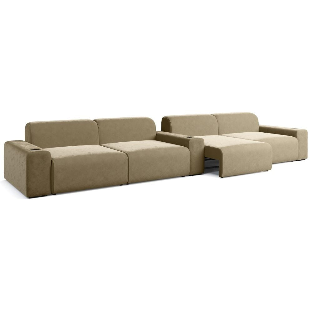 Moovia Budapest Essentials 2 or 4 Seat Cinema Sofa with Middle Arm in Dekoma Sorono Velvet 92