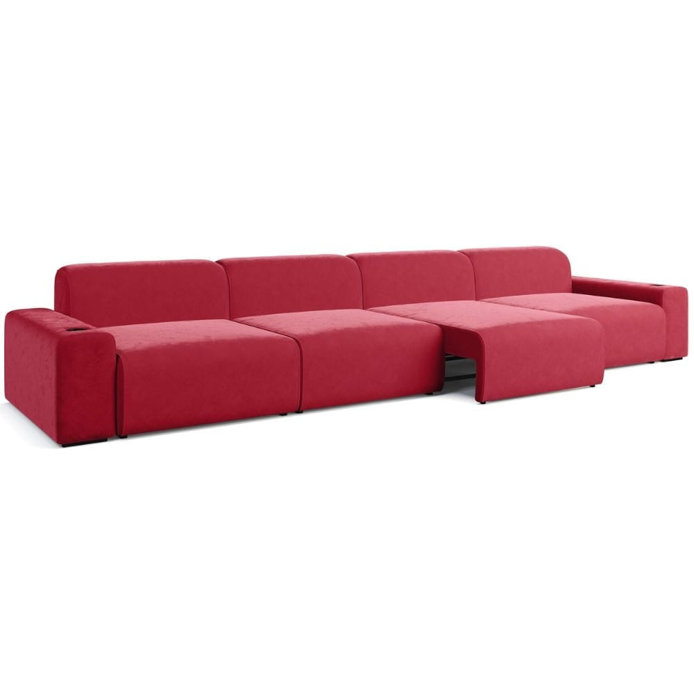 Moovia Budapest Essentials 2 or 4 Seat Cinema Sofa with Middle Arm in Dekoma Sorono Velvet 9