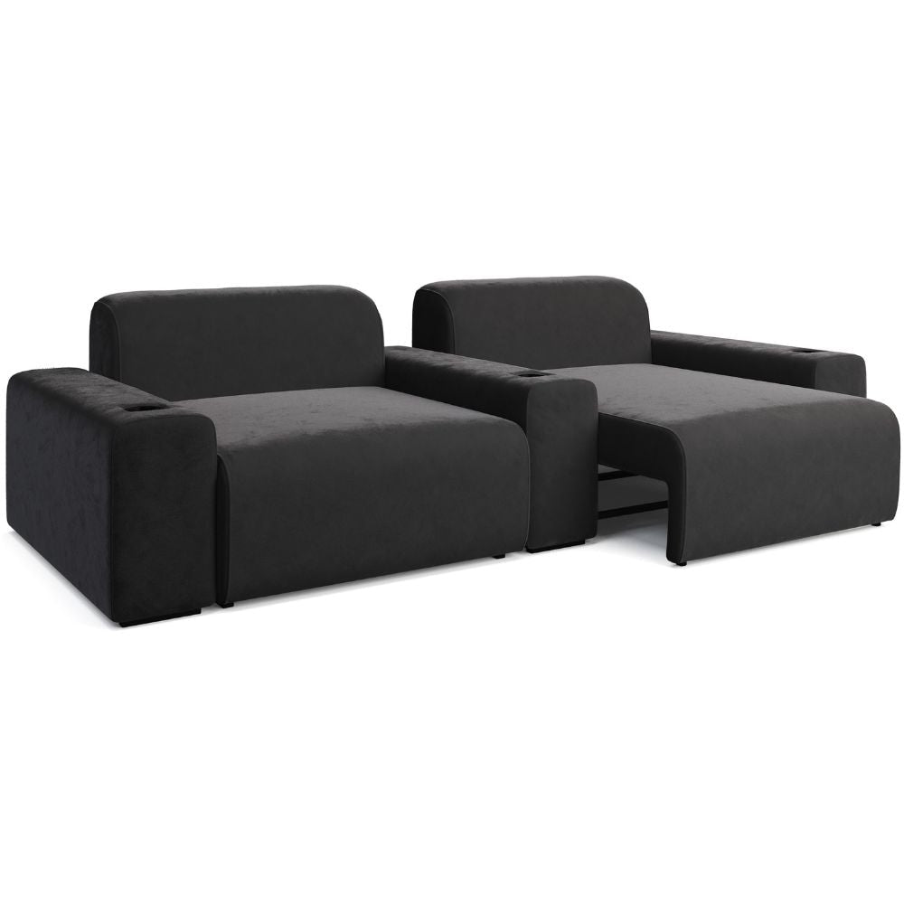 Moovia Budapest Essentials 2 or 4 Seat Cinema Sofa with Middle Arm in Dekoma Sorono Velvet