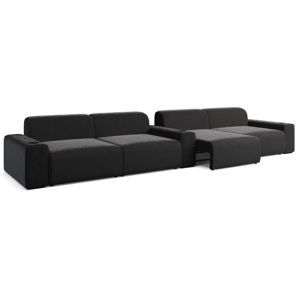 Moovia Budapest Essentials 2 or 4 Seat Cinema Sofa with Middle Arm in Dekoma Sorono Velvet