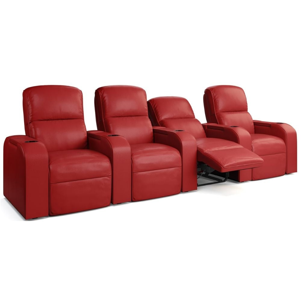 Moovia Dallas Essentials 2 or 4 Seat Cinema Chair with Love Seat in Dekoma Sorono Velvet 116