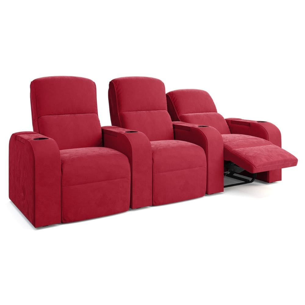 Moovia Dallas Essentials 2 or 4 Seat Cinema Chair with Love Seat in Dekoma Sorono Velvet 119