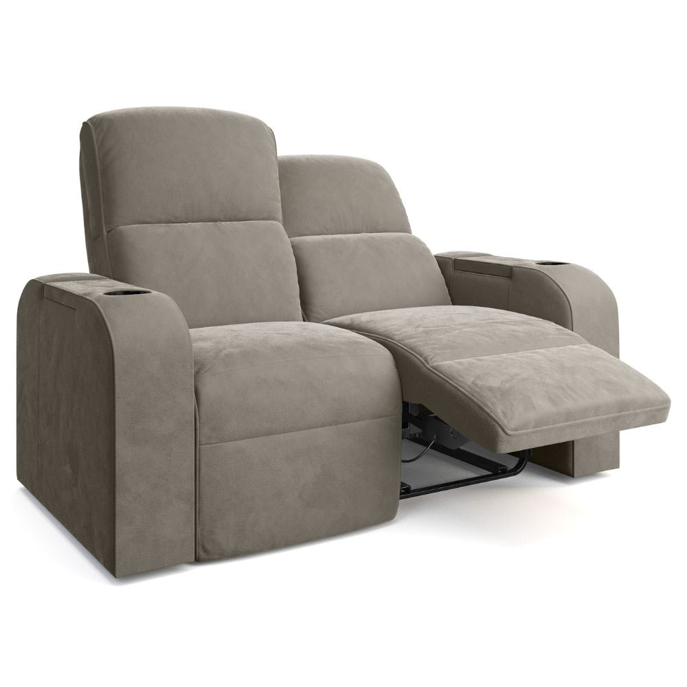 Moovia Dallas Essentials 2 or 4 Seat Cinema Chair with Love Seat in Dekoma Sorono Velvet 125