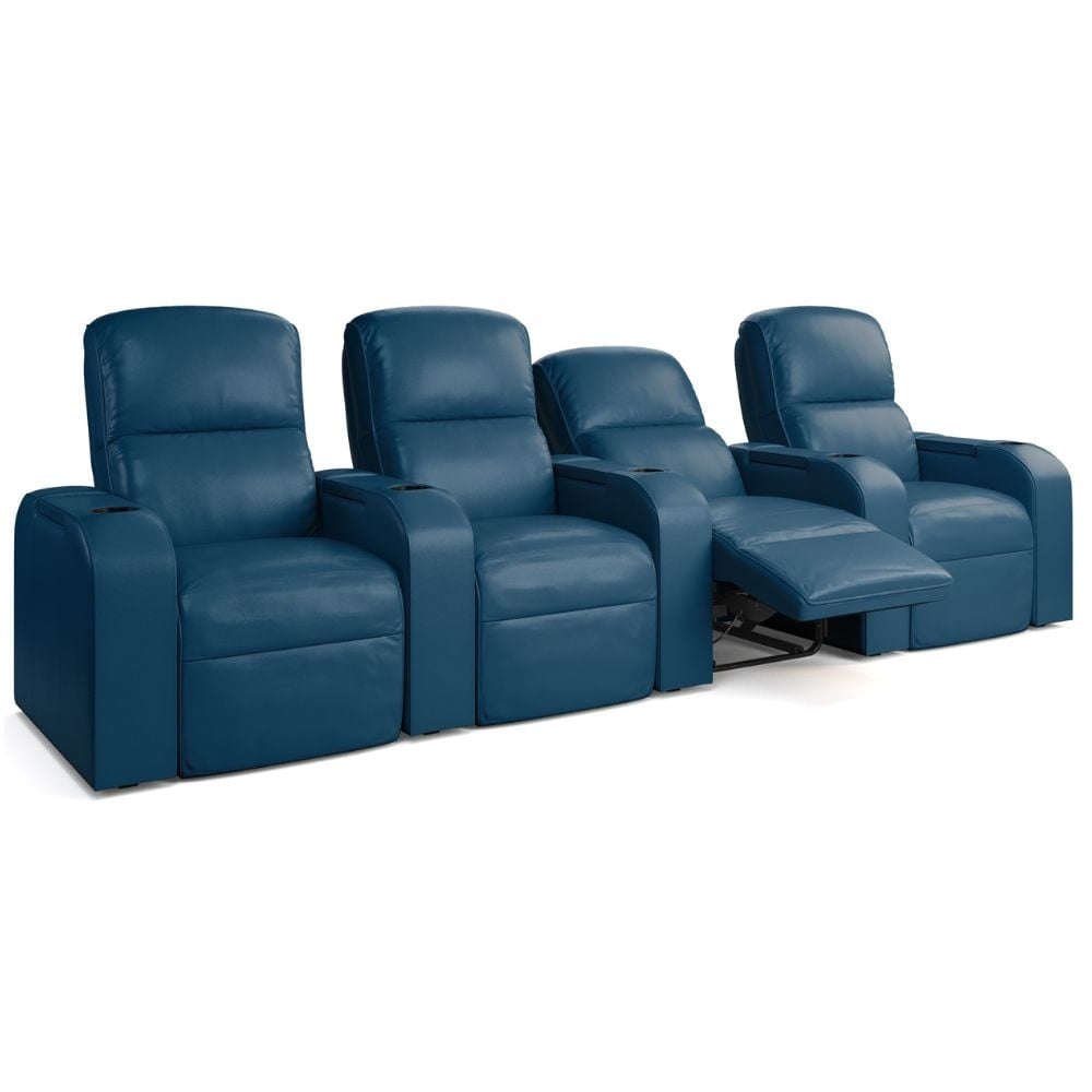Moovia Dallas Essentials 2 or 4 Seat Cinema Chair with Love Seat in Dekoma Sorono Velvet 25