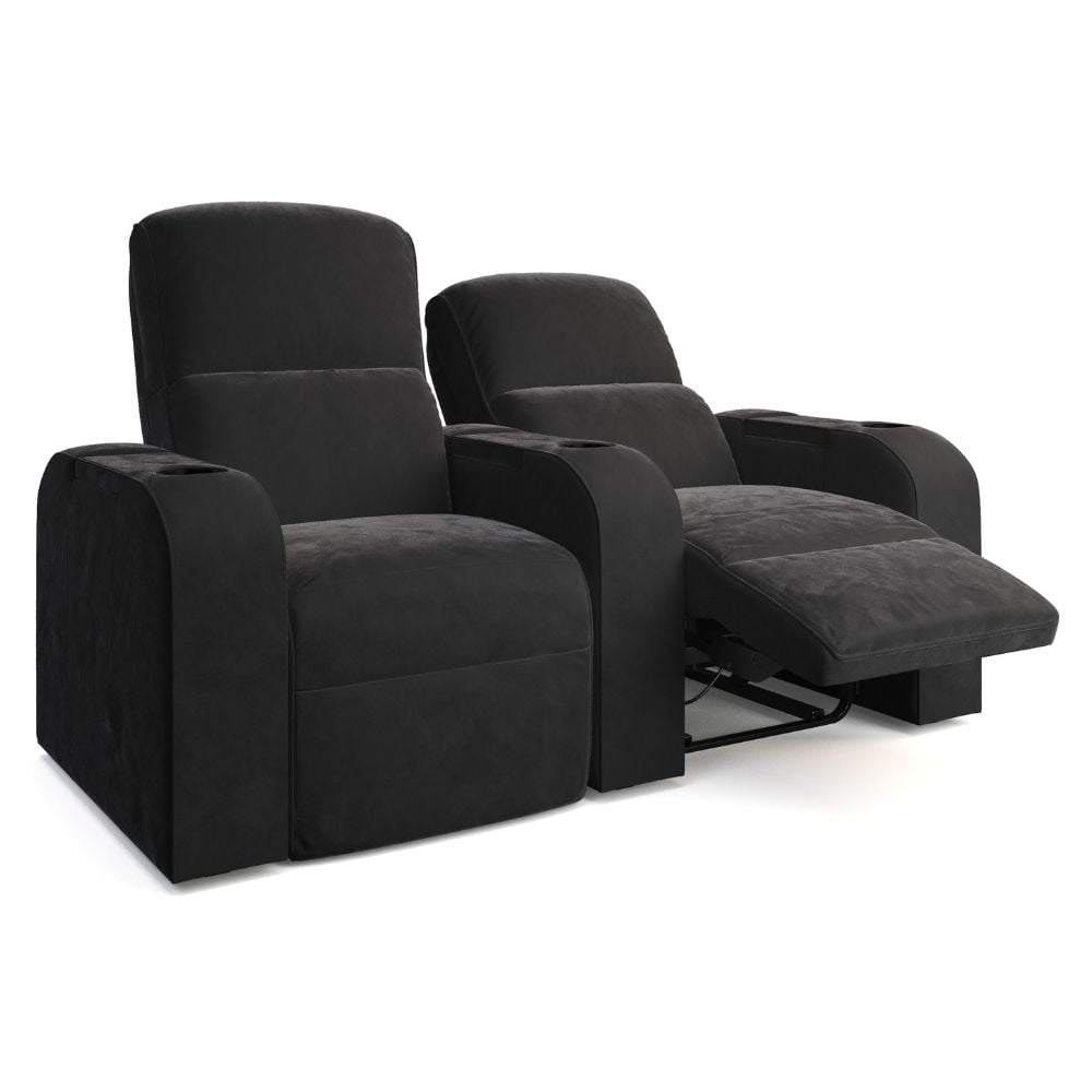 Moovia Dallas Essentials 2 or 4 Seat Cinema Chair with Love Seat in Dekoma Sorono Velvet 37