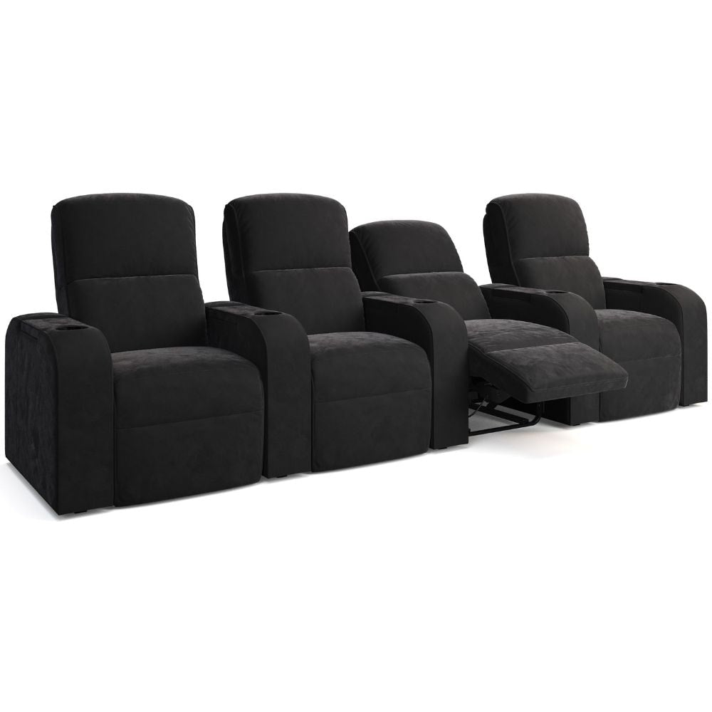 Moovia Dallas Essentials 2 or 4 Seat Cinema Chair with Love Seat in Dekoma Sorono Velvet 40