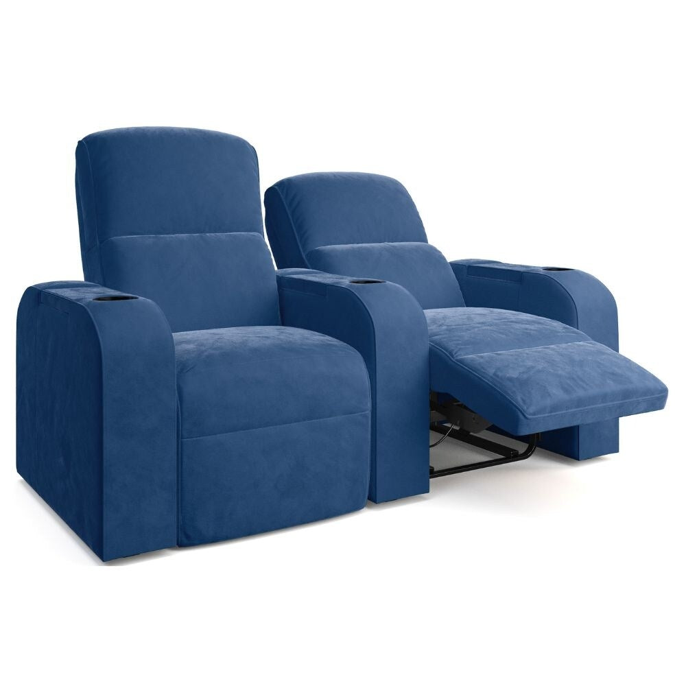 Moovia Dallas Essentials 2 or 4 Seat Cinema Chair with Love Seat in Dekoma Sorono Velvet 54