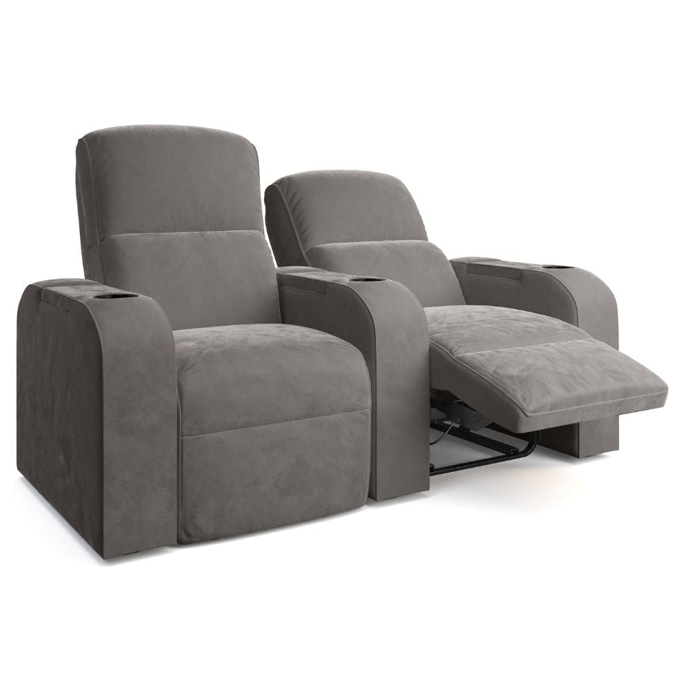 Moovia Dallas Essentials 2 or 4 Seat Cinema Chair with Love Seat in Dekoma Sorono Velvet 60