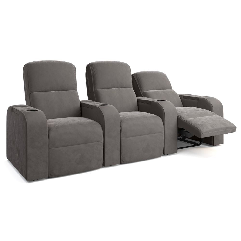 Moovia Dallas Essentials 2 or 4 Seat Cinema Chair with Love Seat in Dekoma Sorono Velvet 61