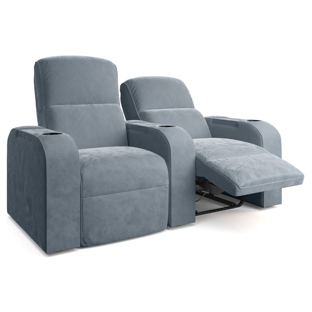 Moovia Dallas Essentials 2 or 4 Seat Cinema Chair with Love Seat in Dekoma Sorono Velvet 95