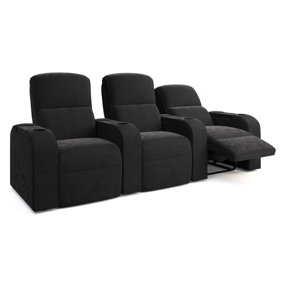 Moovia Dallas Essentials Single, Double, Triple or 4 Seat Cinema Chair in Dekoma Sorono Velvet 32
