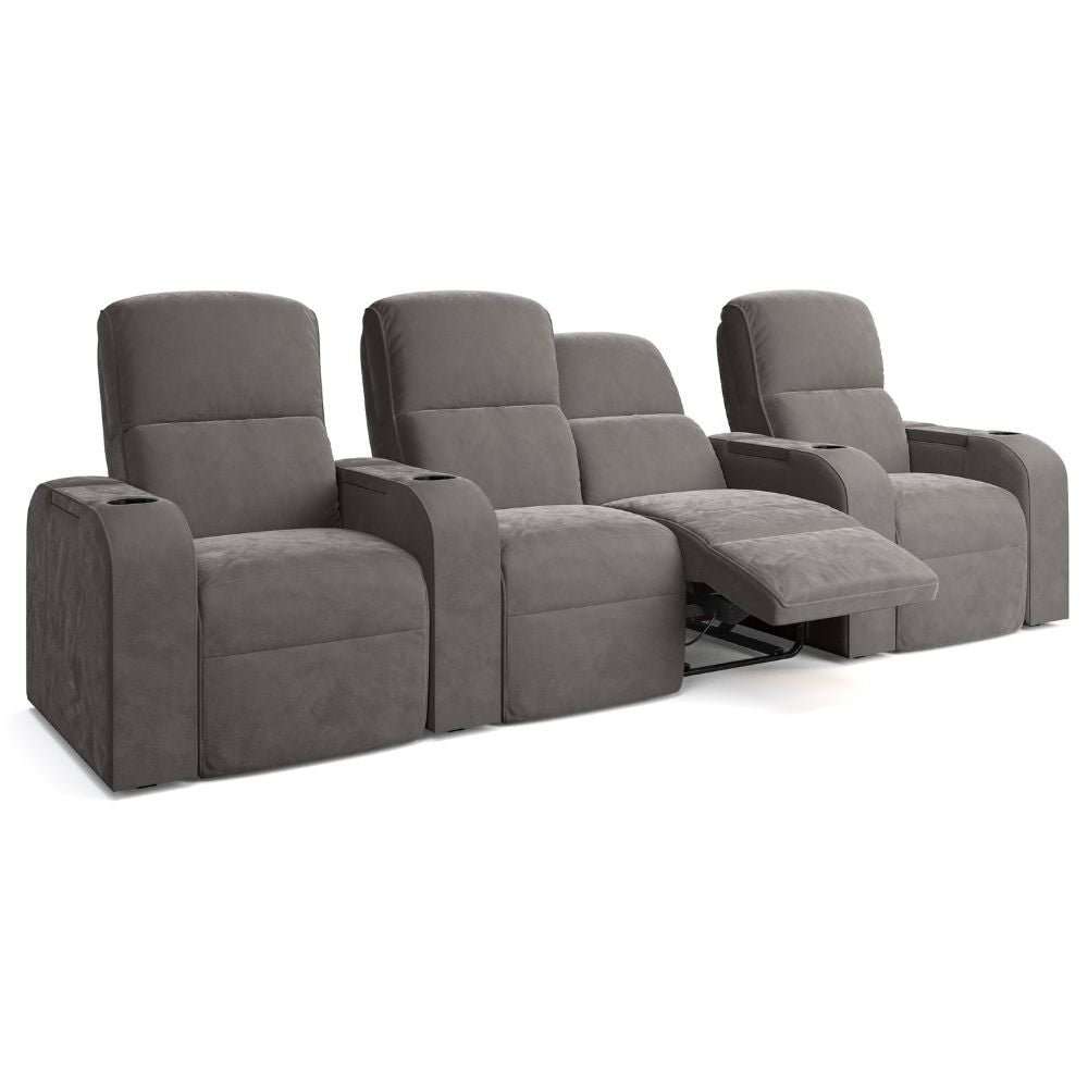 Moovia Dallas Essentials Single, Double, Triple or 4 Seat Cinema Chair in Dekoma Sorono Velvet 5