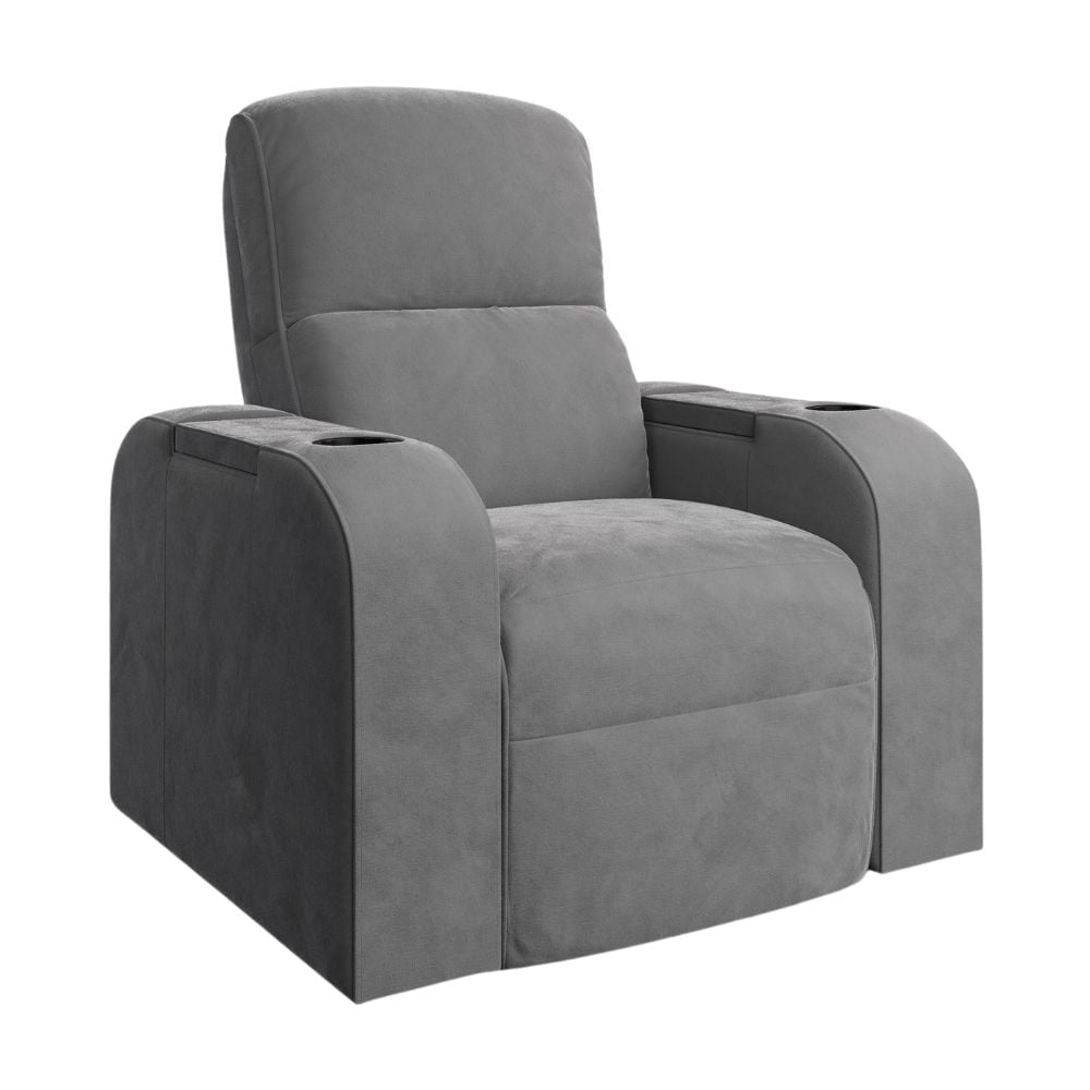 Moovia Dallas Essentials Single, Double, Triple or 4 Seat Cinema Chair in Dekoma Sorono Velvet 74