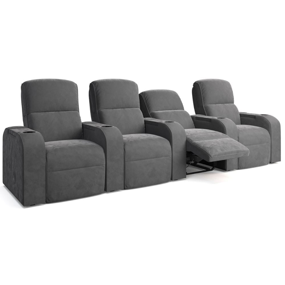 Moovia Dallas Essentials Single, Double, Triple or 4 Seat Cinema Chair in Dekoma Sorono Velvet 79