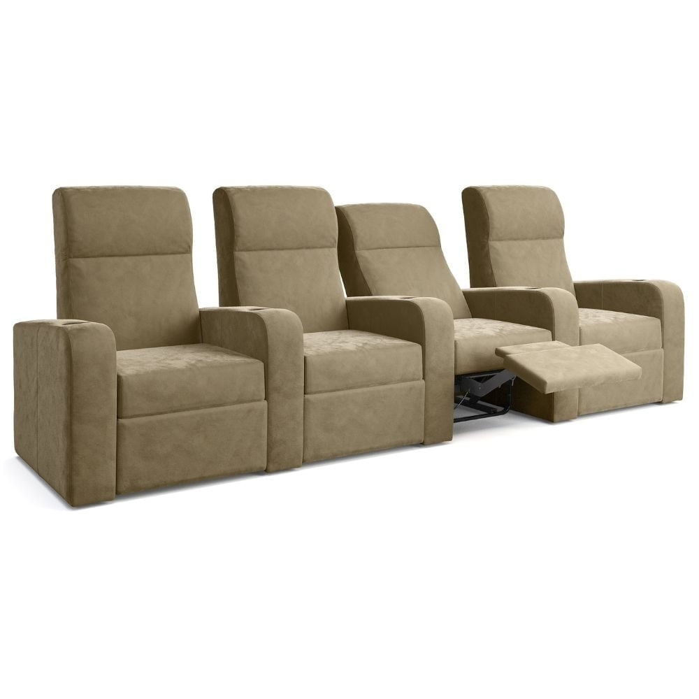 Moovia Ibiza Essentials 2 4 Seat Cinema Chair with Love Seat in Dekoma Sorono Velvet 104
