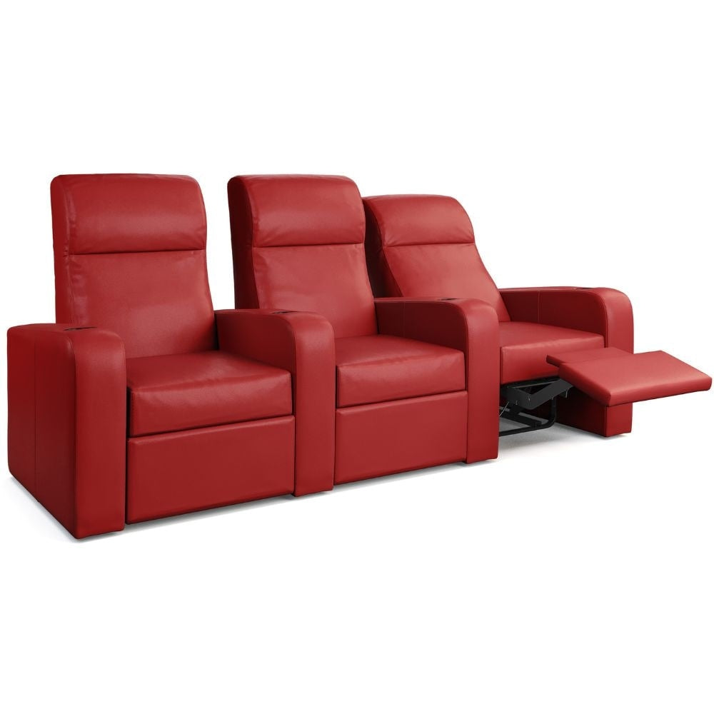 Moovia Ibiza Essentials 2 or 4 Seat Cinema Chair with Love Seat in Madras Leather