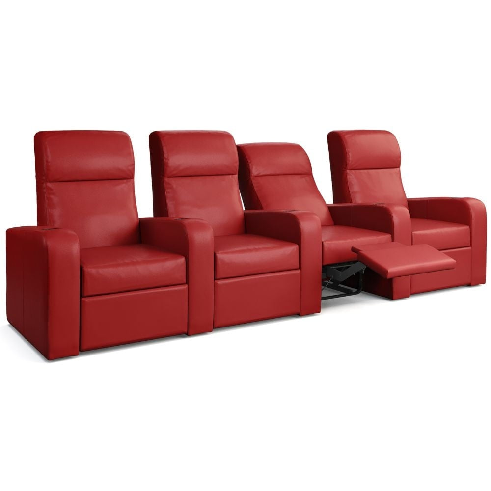 Moovia Ibiza Essentials 2 4 Seat Cinema Chair with Love Seat in Dekoma Sorono Velvet 110