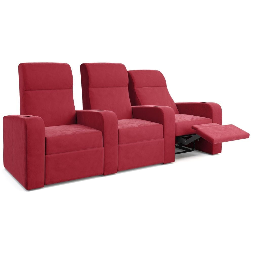 Moovia Ibiza Essentials 2 4 Seat Cinema Chair with Love Seat in Dekoma Sorono Velvet 114