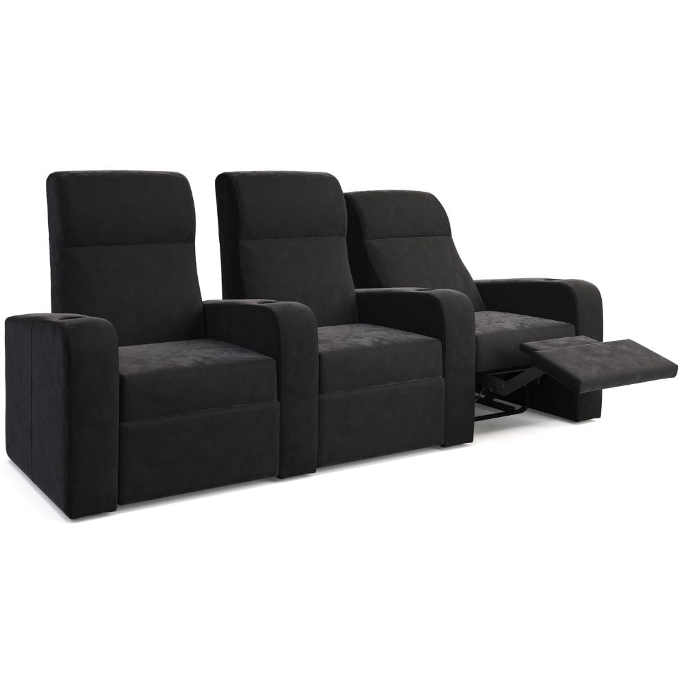 Moovia Ibiza Essentials 2 4 Seat Cinema Chair with Love Seat in Dekoma Sorono Velvet 36